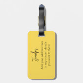 Trendy Palm Tree Vacation Gepäckanhänger (Rückseite vertikal)