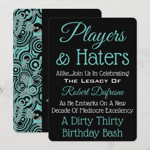 Trendy Party Einladung "Players & Haters"
