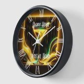 Trendy Party Time Neon Personalisiert Uhr (Winkel)