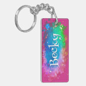 Trendy Pastel Background Schlüsselanhänger (Vorderseite links)