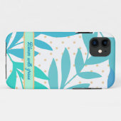 Trendy Pastel Blätter iPhone Case (Rückseite (Horizontal))