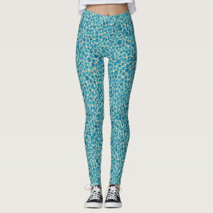 Trendy Pastel Blue Stones Zen Natur Wasserfarbe Leggings