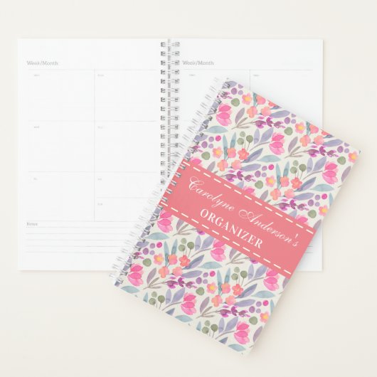 Trendy Pastel Blume Chic Floral Planer (Anzeige)