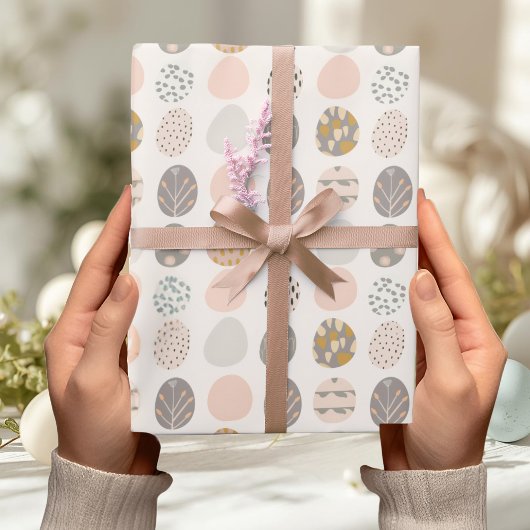Trendy Pastel Easter Egg Wrapping Paper Geschenkpapier