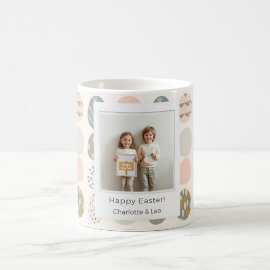Trendy Pastel Easter Photo Mug | Personalized Kaffeetasse (Mittel)