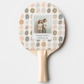 Trendy Pastel Easter Photo Paddle | Personalized Tischtennis Schläger (Vorderseite)