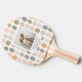 Trendy Pastel Easter Photo Paddle | Personalized Tischtennis Schläger (Seitenansicht)