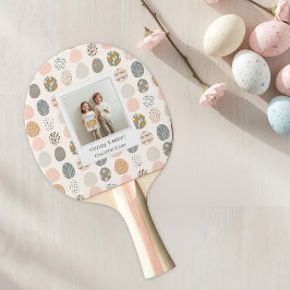 Trendy Pastel Easter Photo Paddle | Personalized Tischtennis Schläger