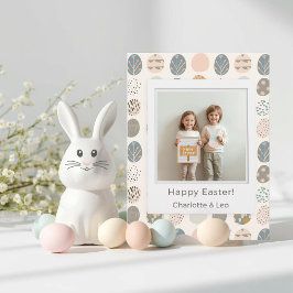 Trendy Pastel Easter Photo Postcard | Personalized Feiertagspostkarte