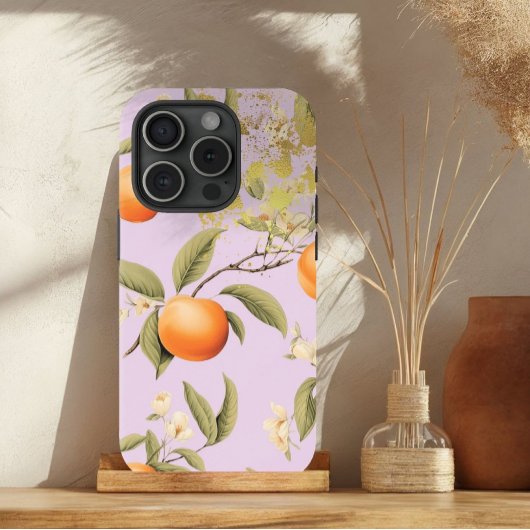 Trendy Pastel Mauve, Apricot Frucht und Chic Gold Case-Mate iPhone Hülle