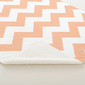 Trendy Pastel Peach Zickzack Pattern Sherpadecke (3/4)