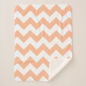 Trendy Pastel Peach Zickzack Pattern Sherpadecke (Vorderseite)