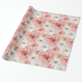 Trendy pastel pink and gold watercolor gift wrap geschenkpapier (Ungerollt)