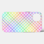 Trendy Pastel Rainbow Kariert Ombre Muster Case-Mate iPhone Hülle (Rückseite (Horizontal))