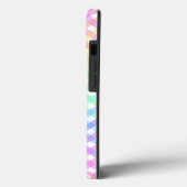 Trendy Pastel Rainbow Kariert Ombre Muster Case-Mate iPhone Hülle (Rückseite / Links)