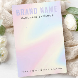Trendy pastel rainbow modern earring display card