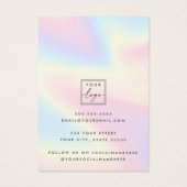 Trendy pastel rainbow modern earring display card (Rückseite)