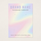 Trendy pastel rainbow modern earring display card (Vorderseite)