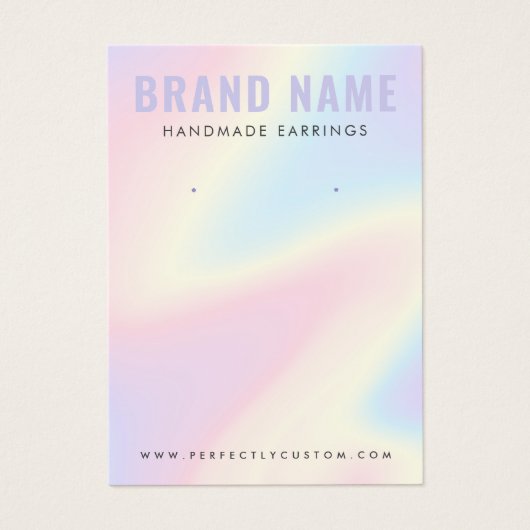 Trendy pastel rainbow modern earring display card (Vorderseite)