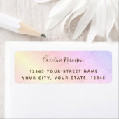 Trendy Pastel Rainbow Pattern Rücksendeadresse (Insitu)