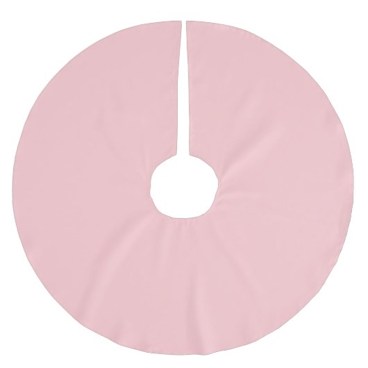 Trendy Pastel Rose Solid Color Polyester Weihnachtsbaumdecke (Vorderseite)