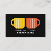 Trendy Pastel Tasse Icons Barista, Café, Coffeehou Visitenkarte (Vorderseite)