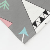 Trendy Pastel Teepees und Pfeile Personalisierter  Fleecedecke (Ecke)