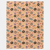 Trendy Pastel Throw Retro Groovy Blanket Design Fleecedecke (Vorderseite)