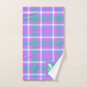 Trendy Pastel Vaporwave Tartan Kariert Monogram Badhandtuch Set (Handtuch)