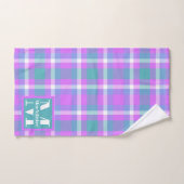 Trendy Pastel Vaporwave Tartan Kariert Monogram Badhandtuch Set (Handtuch)