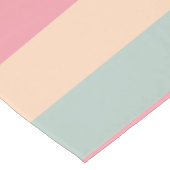 Trendy Pastellfarben Pink Peach Aquamarin Streifen Kurzer Tischläufer (Ecke)