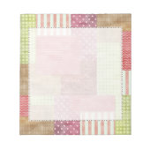 Trendy Patchwork Quilt Notizblock (Vorderseite)
