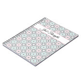 Trendy patterns of pastel gray, pink and blue  notizblock (Linke Seite)