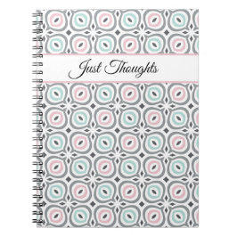 Trendy patterns of pastel gray, pink and blue  notizblock