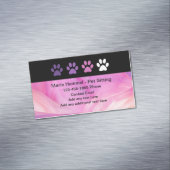 Trendy Paw druckt Pet Sitter Business Card Magnet (Beispiel)