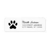Trendy Paw Print Return Address Label (Vorne)