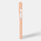 Trendy Peach Fuzz Karo Personalisierte Initialen Case-Mate iPhone Hülle (Rückseite / Links)