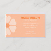 Trendy Peach Fuzz Pink Orange Feminée Visitenkarte (Rückseite)