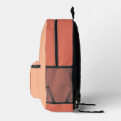 Trendy peach terra cota with Monogram name Bedruckter Rucksack (Rechts)