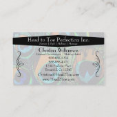 Trendy Peacock Feathers Visitenkarte (Rückseite)