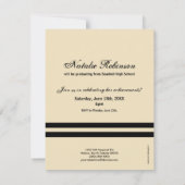 Trendy Pearl Bow Graduation Party Foto Einladung (Rückseite)