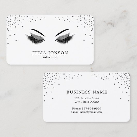 Trendy Peitschen mit silbernem Visitenkarte (Vorne/Hinten)