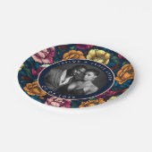 Trendy Peonies Teller für einfache Hochzeitsfeier (Schrägansicht)