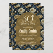 Trendy Peonies Themed 60Th Birthday Einladung (Vorne/Hinten)
