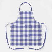 Trendy Periwinkle Blue White Gingham Karo Pattern Schürze (Vorderseite)