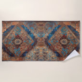 Trendy Persian Beautiful Old Pattern Collection Strandtuch (Vorderseite)