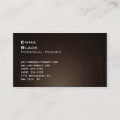Trendy Personal Fitness Trainer Sporthafen Sepia B Visitenkarte (Rückseite)