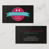 Trendy Personal Trainer Fitness Business Cards Visitenkarte (Vorne/Hinten)