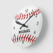 Trendy Personalisiert Baseball Name Runde Wanduhr (Winkel)