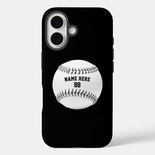 Trendy Personalisiert Baseball Name und Nummer Case-Mate iPhone Hülle (Rückseite)